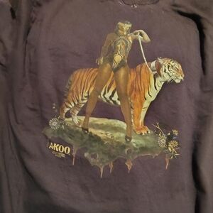 AKOO Graphic T-Shirt with Tiger Print